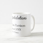 Mug Félicitations diplômé ajouter le nom de l'école si (Devant droit)
