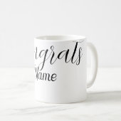 Mug Félicitations diplômé nom simple minimal année pro (Devant droit)