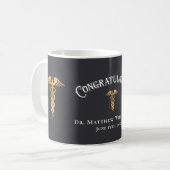 Mug Félicitations Elégant Docteur Médicale Graduation (Devant gauche)
