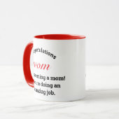 Mug Félicitations Gift Maman Typographie Fête des mère (Devant gauche)