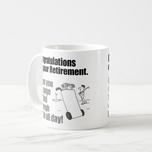 Mug Félicitations Golfer Retirement (Devant gauche)