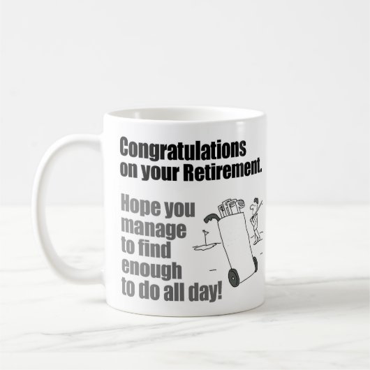 Mug Félicitations Golfeur Retraite (Gauche)