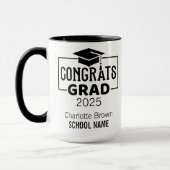 Mug Félicitations Grad Boug personnalisée pour elle ou (Gauche)