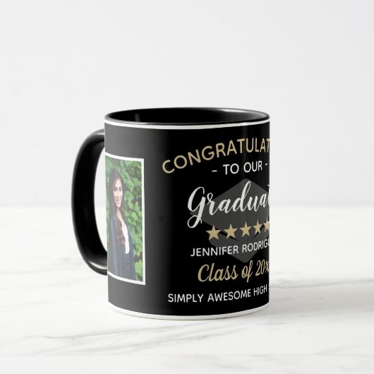 Mug Félicitations Graduate Graduate Graduate Custom 2 (Devant gauche)