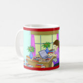 Mug Félicitations Maîtrise, Livres Drôle, Petite Fille (Devant gauche)
