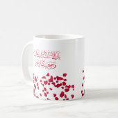 Mug Félicitations mariages en arabe en rouge (Devant gauche)