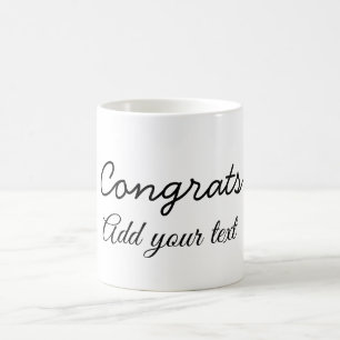 Mug Félicitations minimales simples pour la remise des
