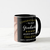 Mug Félicitations Modèle diplômé en photo (Devant droit)