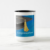 Mug Félicitations noir et bleu (Centre)