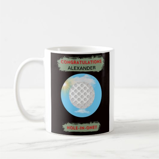 Mug Félicitations nom du copain - Trou en un ! (Gauche)