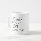Mug Félicitations pour être mon fils (Devant gauche)