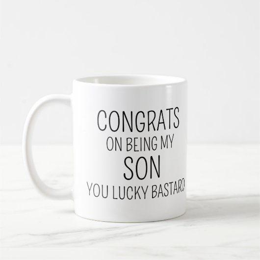 Mug Félicitations pour être mon fils (Gauche)