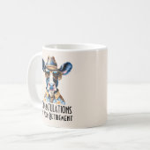 Mug Félicitations pour la retraite Cow-boy vache drôle (Devant gauche)