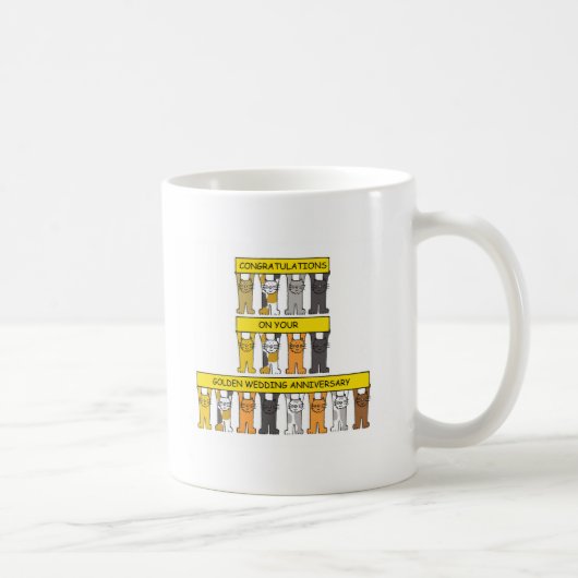Mug Félicitations pour l'anniversaire du Mariage d'or (Droite)