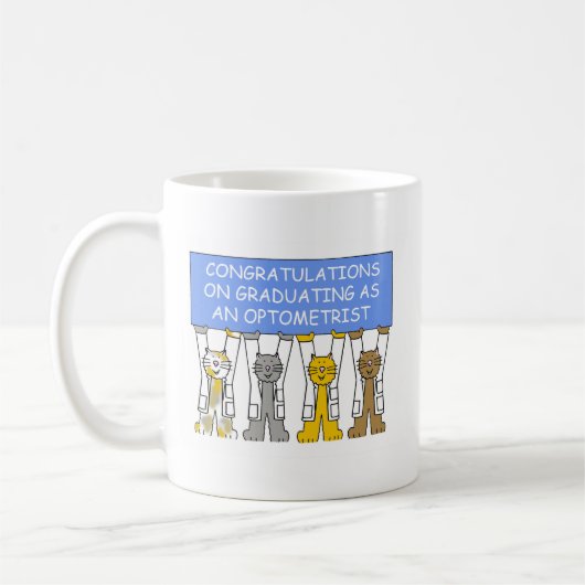 Mug Félicitations pour le diplôme d'Optométriste (Gauche)