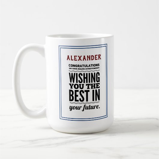 Mug Félicitations Pour Les Réalisations (Gauche)