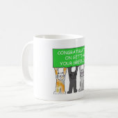 Mug Félicitations pour l'obtention de votre carte vert (Devant gauche)
