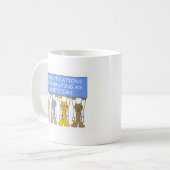 Mug Félicitations pour votre diplôme de diététiste. (Devant gauche)