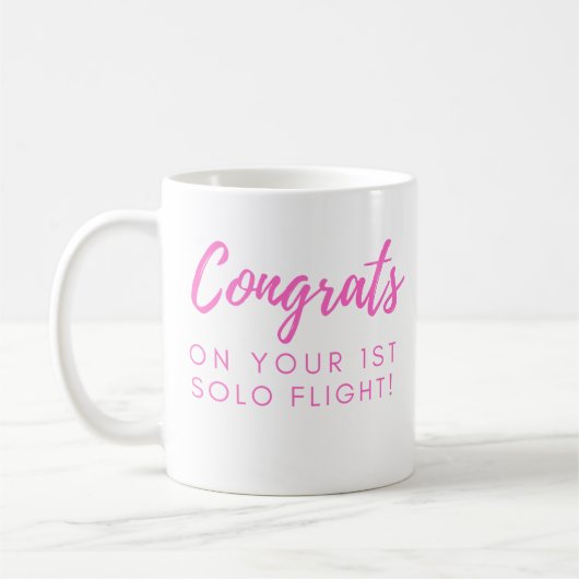 Mug Félicitations pour votre premier vol solo (Gauche)