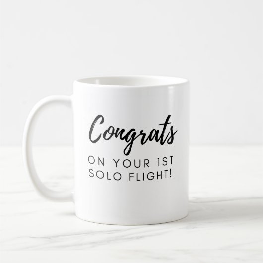 Mug Félicitations pour votre premier vol solo (Gauche)