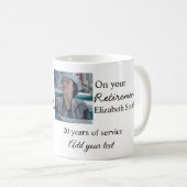 Mug Félicitations pour votre retraite ajouter le nom d (Devant droit)