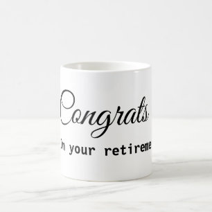 Mug Félicitations simples minimales retraite ajouter n