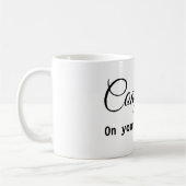 Mug Félicitations simples minimales retraite ajouter n (Gauche)