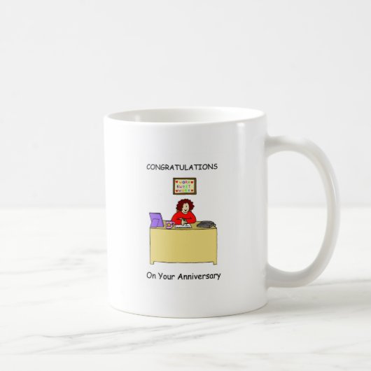 Mug Félicitations sur l'anniversaire de travail pour (Droite)