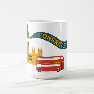 Mug Félicitations sur le thème de Londres avec Big Ben