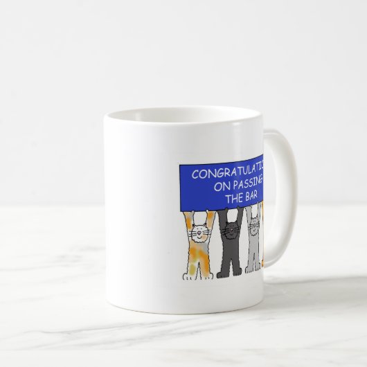Mug Félicitations sur passer l'examen de barre (Devant droit)