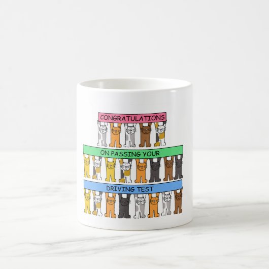 Mug Félicitations sur passer votre essai (Centre)