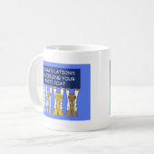 Mug Félicitations sur recevoir le manteau blanc (Devant gauche)