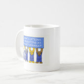 Mug Félicitations sur recevoir un diplôme en tant que (Devant gauche)