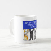 Mug Félicitations sur recevoir vos chats mignons de (Devant gauche)