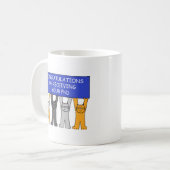 Mug Félicitations sur recevoir vos chats mignons de (Devant gauche)