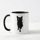 Mug Félin mignon de chat noir (Gauche)