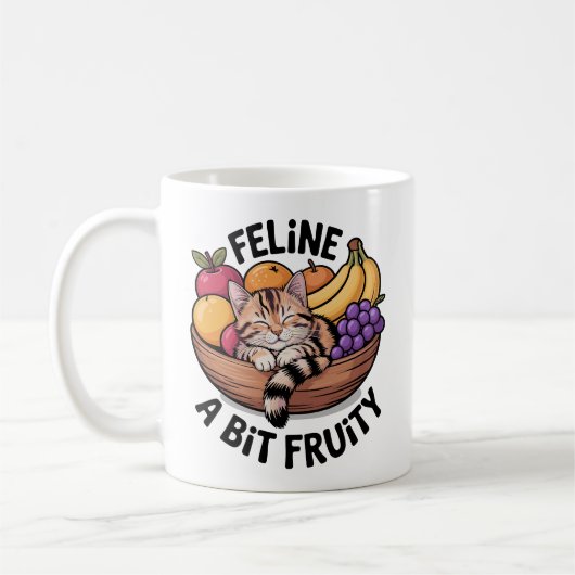 Mug Félin un peu fruité - Chat cosy (Gauche)