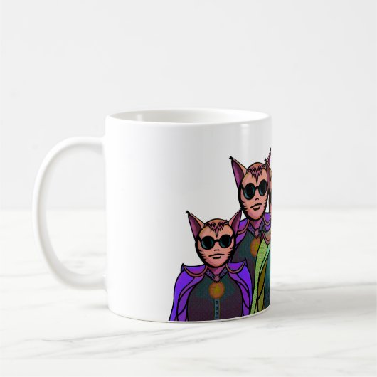 Mug Feline Creatures Design Pickleball Paddle (Gauche)
