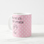 Mug Feline Fine avec mon compagnon de fourrure Nom du (Devant gauche)