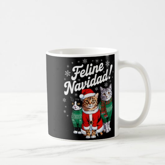 Mug Feline Navidad Funny Cat Christmas Holiday Xmas Sa (Droite)