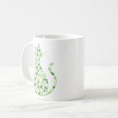 Mug Feline Silhouette de Trèfle - Fête de la Saint-Pat (Devant gauche)