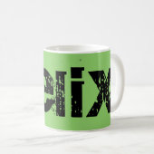Mug Felix, caractère noir d'orphelin, caractères gras, (Devant droit)