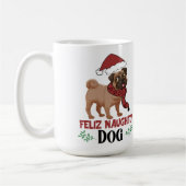 Mug Feliz Naughty Chien Noël (Gauche)