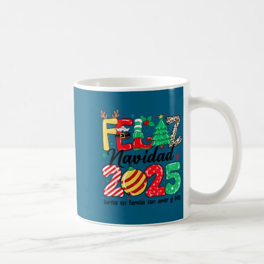 Mug Feliz Navidad 2025 Spanish Christmas Mexican Famil (Droite)