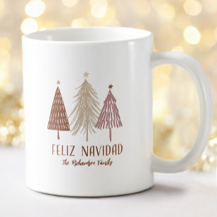 Mug Feliz Navidad Christmas Tree Holiday Elegant