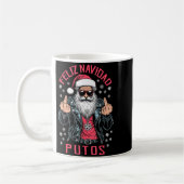 Mug Feliz Navidad Putos Funny Rude Spanish Santa Middl (Gauche)