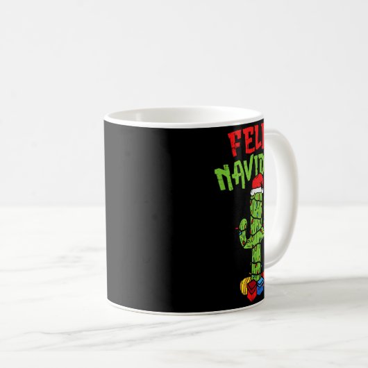Mug Feliz Navidad Shirt Mexican Christmas Cactus Xmas (Devant droit)