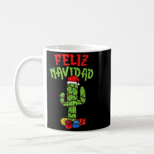 Mug Feliz Navidad Shirt Mexican Christmas Cactus Xmas (Gauche)