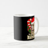 Mug Feliz Navidog Tbull With Santa Claus Hat Ttie Chri (Devant droit)