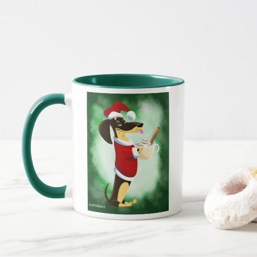 Mug FELIZ NOGGY DOG by Jeff Willis Art (Avec donut)